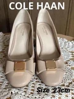 美品♡COLE HAAN♡ベージュのリボンパンプス 6B