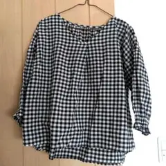 新品 Cutie Blonde レディース 黒白チェック 五分袖シャツ M