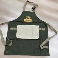 【中古品】キッズエプロン　CHUMS カーキー×ベージュ