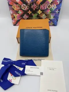 美品‼新型 ルイヴィトン　エピ　二つ折り財布　エピ ポルトフォイユ マルコ