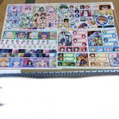 当時物　アニメディア　切り抜きシールまとめ　4種。