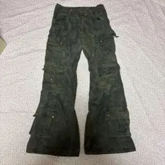 ZHANLAI フレアジーンズ S 古着 お兄系 y2k グランジ