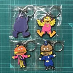 4点セット　マクドナルドキャラクター　ラバーキーホルダー　グリマス　バーディー