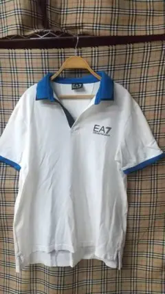 972 EA7 ホワイト ポロシャツ Lサイズ