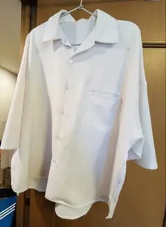 cussil クシルTRストレッチルーズシルエット2wayオープンカラーシャツ