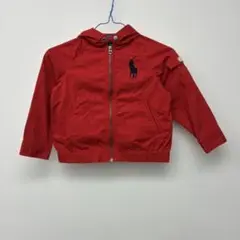 POLO RALPH LAUREN 赤 フード付きジャケット 110㎝　▲37