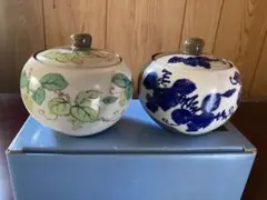 蓋物 菓子器 鉢 葡萄 ブドウ文様 染付 訳あり ニュウ 蓋直し 木箱 古伊万里 2025年最新】葡萄柄蓋物の人気アイテム - メルカリ