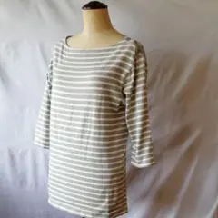 UNIQLO●ボートネック ボーダー カットソー Tシャツ L