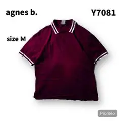 【即購入OK】agnes b.　半袖ポロシャツ　サイズM レッド