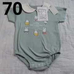 新品ミッフィー半袖ロンパース70