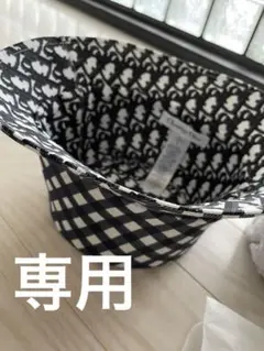 【新品】Diorチェックボブハット ネイビー