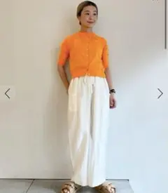 お値下げ中　BACCA リネンツイル　タックワイド