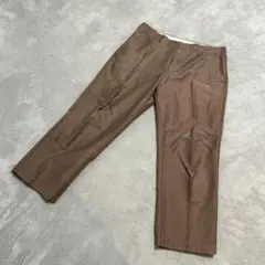 ブラウン ワイドテーパード　チノパン　UNIQLO U