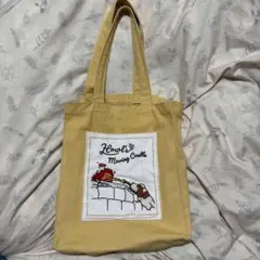 ジブリ トートバッグ ハウルの動く城 カルシファー　ヒン 刺繍