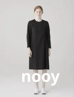 nooy ヌーイ ブークレ ジャガード ブラック ベル ワンピース サイズ1