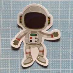 防水ステッカー　宇宙飛行士　宇宙遊泳　宇宙　E2