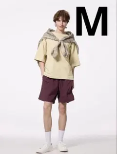 【新品タグ付】GU カラーアクティブショートパンツ　ワイン Mサイズ