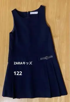 ZARA ネイビー ノースリーブ ワンピース プリーツスカート　フォーマル