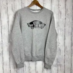 バンズ VANS サイズM 灰色グレー スエットトレーナー スウェット 人気古着