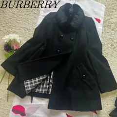 【美品】BURBERRY BLUE LABEL ラビットファー ロングコート38
