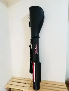 Titleist クラブケース レザー 黒 タイトリストゴルフバッグ