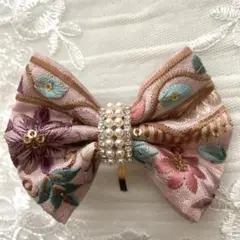 匿名配送 インド刺繍リボンポニーフック