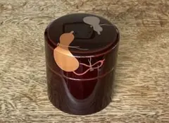 山中塗漆器　茶筒　ひょうたん蒔絵
