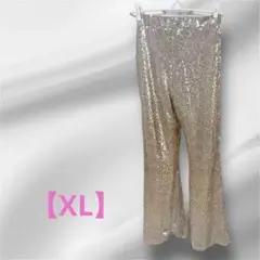 【XL】ゴールド スパンコール フレアパンツ⭐︎