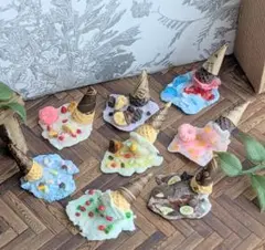 落ちちゃったアイス＊8種類セット＊かわいい＆おもしろいミニチュア
