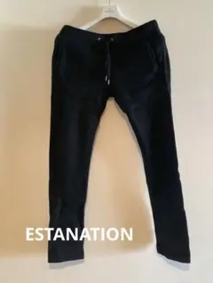 ESTANATION メンズ　ブラック ジョガーパンツ