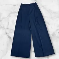 archives ブラック　ワイドパンツ タック入り　ファスナー　ギャザー
