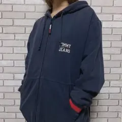✨レア✨ OLD TOMMY  トミー　パーカー　ビッグロゴ　刺繍ロゴ