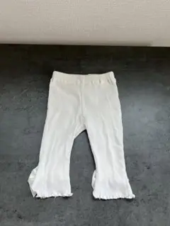 ベビー服　 リボンレギンス　ホワイトパンツ　　70 ベビーパンツ　　ベビータイツ