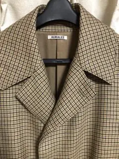 AURALEE ガンクラブチェックコート 17AW サイズ4