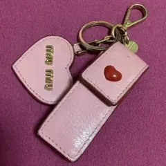 MIU MIU レザーキーホルダー リップ入れ付き やぎ革 MIU MIU レザーキーホルダー リップ入れ付き やぎ革 - メルカリ