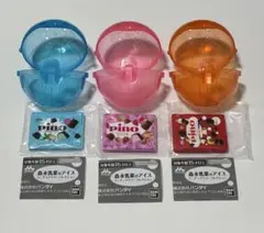 【新品】森永乳業のアイス　ミニュチュアミラー　コレクション３個　ガチャ　Pino