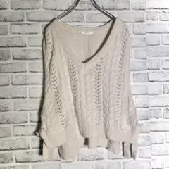 KHALITA ケーブル編み ノースリーブ M相当