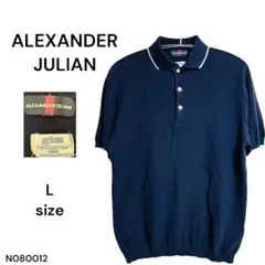 ★美品★ALEXANDER JULIAN ネイビー ポロシャツ L ヴィンテージ