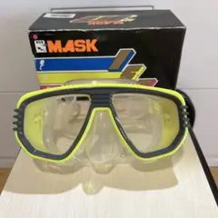 【箱付き】ダイビングマスク イエロー×クリア 海水浴 シュノーケル 夏レジャー
