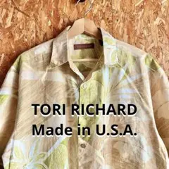 TORI RICHARD アロハシャツ アメリカ製 ボタニカル 半袖シャツ