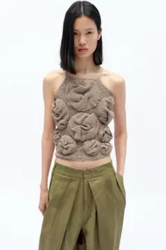 【新品未使用】ZARA X FANGLU LIN パフテクスチャー トップス S