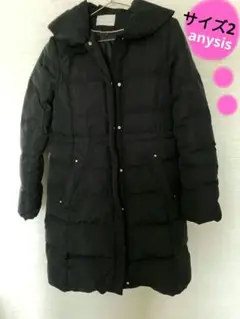 【フェザー入り】anysis ロングダウン ブラック