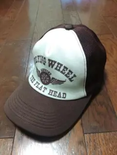 the flat head flying wheel キャップ　メッシュ　茶