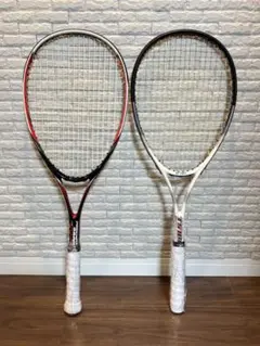 ケース2つ付YONEX TS100他　軟式テニスラケット 2本セット MIZUNO ソフトテニス 初心者向けセット 6点セット ラケット2本