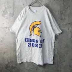 az605古着　Tシャツ　バックプリント　グレー　90s Y2K