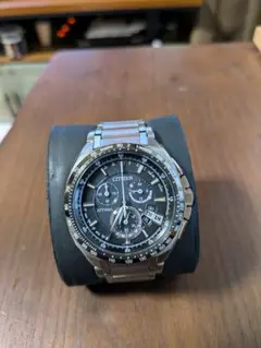 シチズン H610-T016782 チタン 電波ソーラー 黒文字盤 メンズ腕時計 シチズン アテッサ チタニウム H610-T016782 エコドライブ