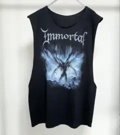 US古着 IMMORTAL 00s リメイク バンドTシャツ ブラックメタル