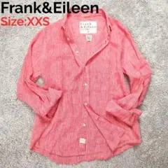 Frank&Eileen リネンシャツ XXS 赤系 ピンク 長袖シャツ 麻