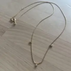 K18 3ダイヤネックレス バーニーズニューヨーク