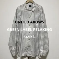 GLR ボックスシルエット チェックシャツ シャーリングLサイズ